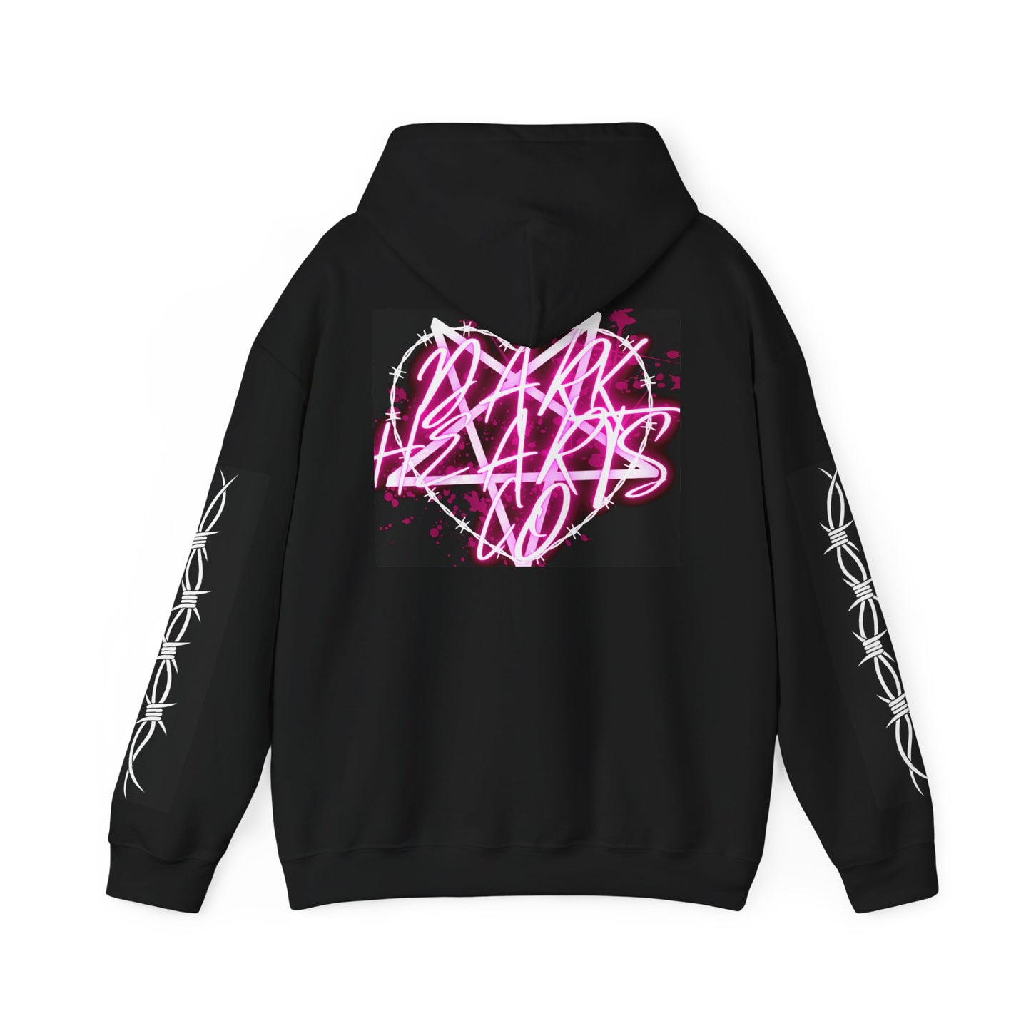 Dark Hearts Co. Neon Script Unisex Hoodie | Stylish Heavy Blend Sweatshirt