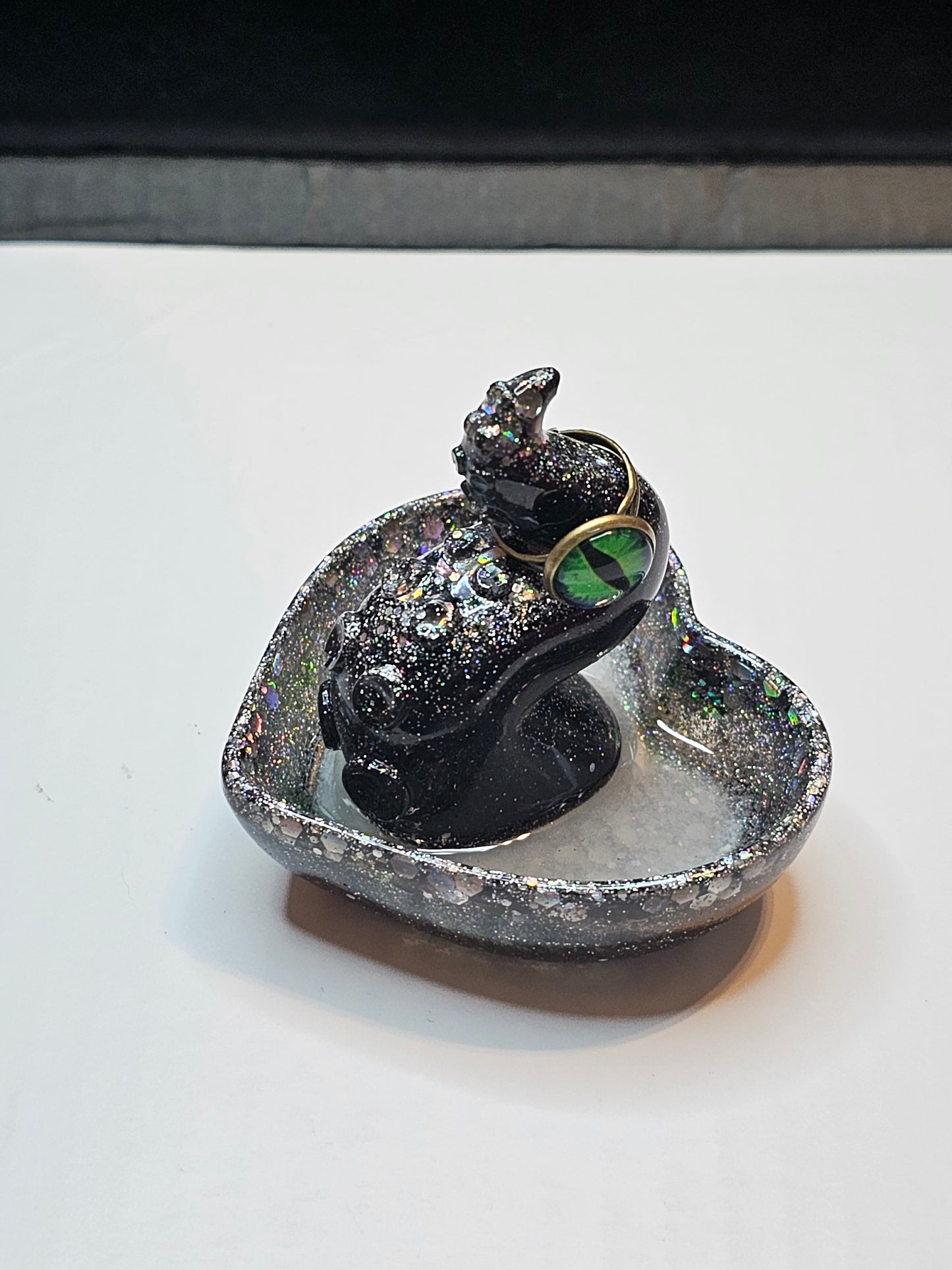 Blavk and Silver Tentacle Ring Dish