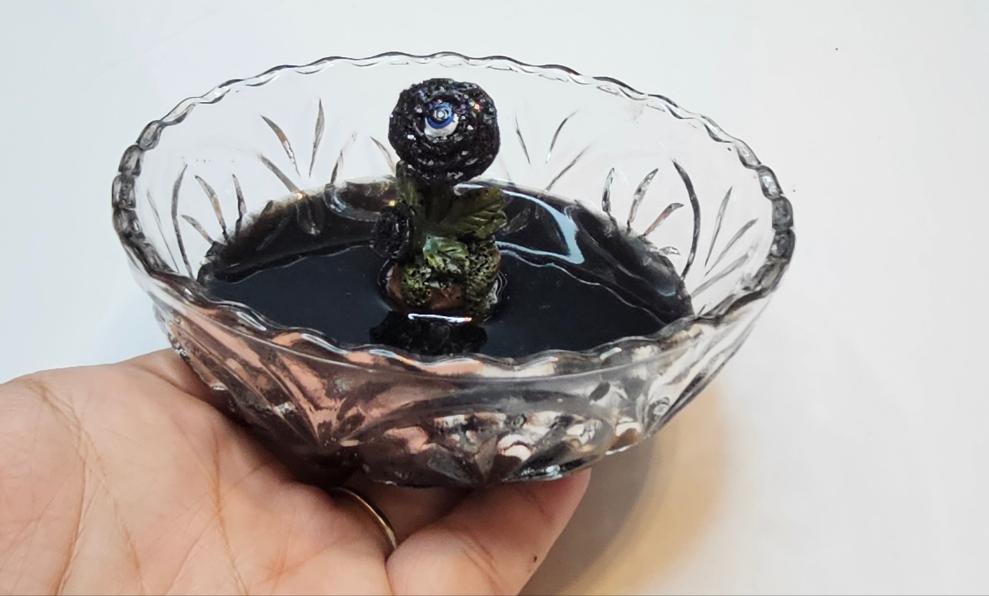 Rose eye glass ring dish