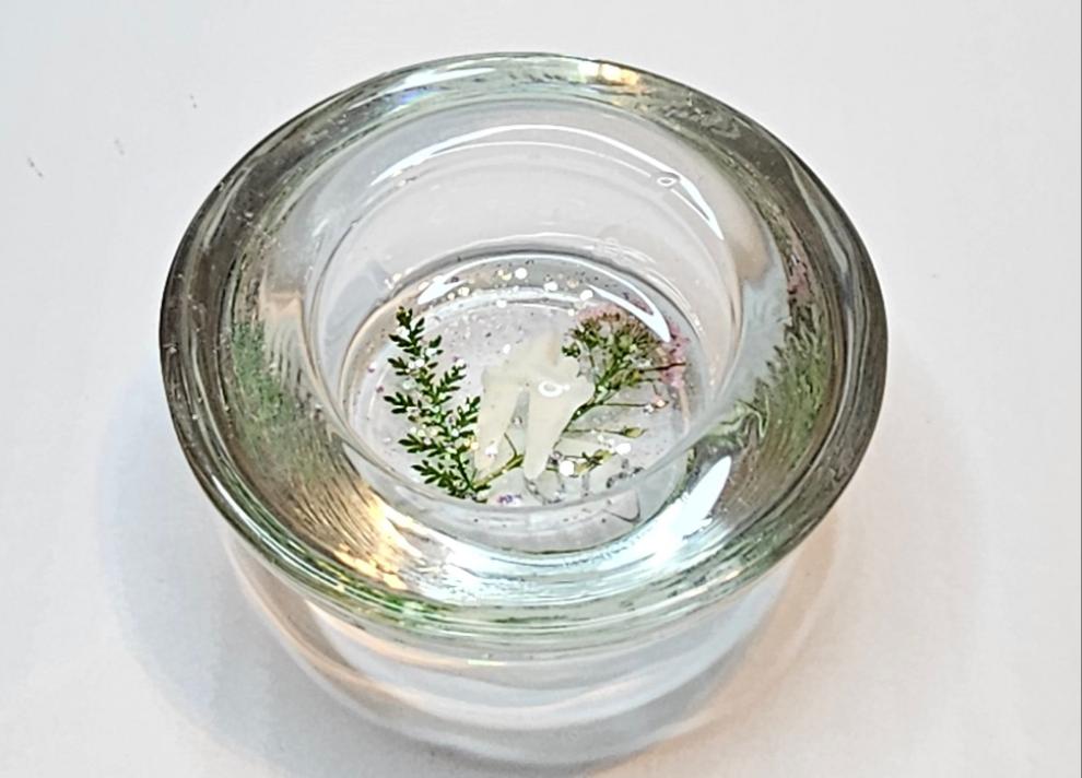 Coyote Tooth Glass Ring Dish