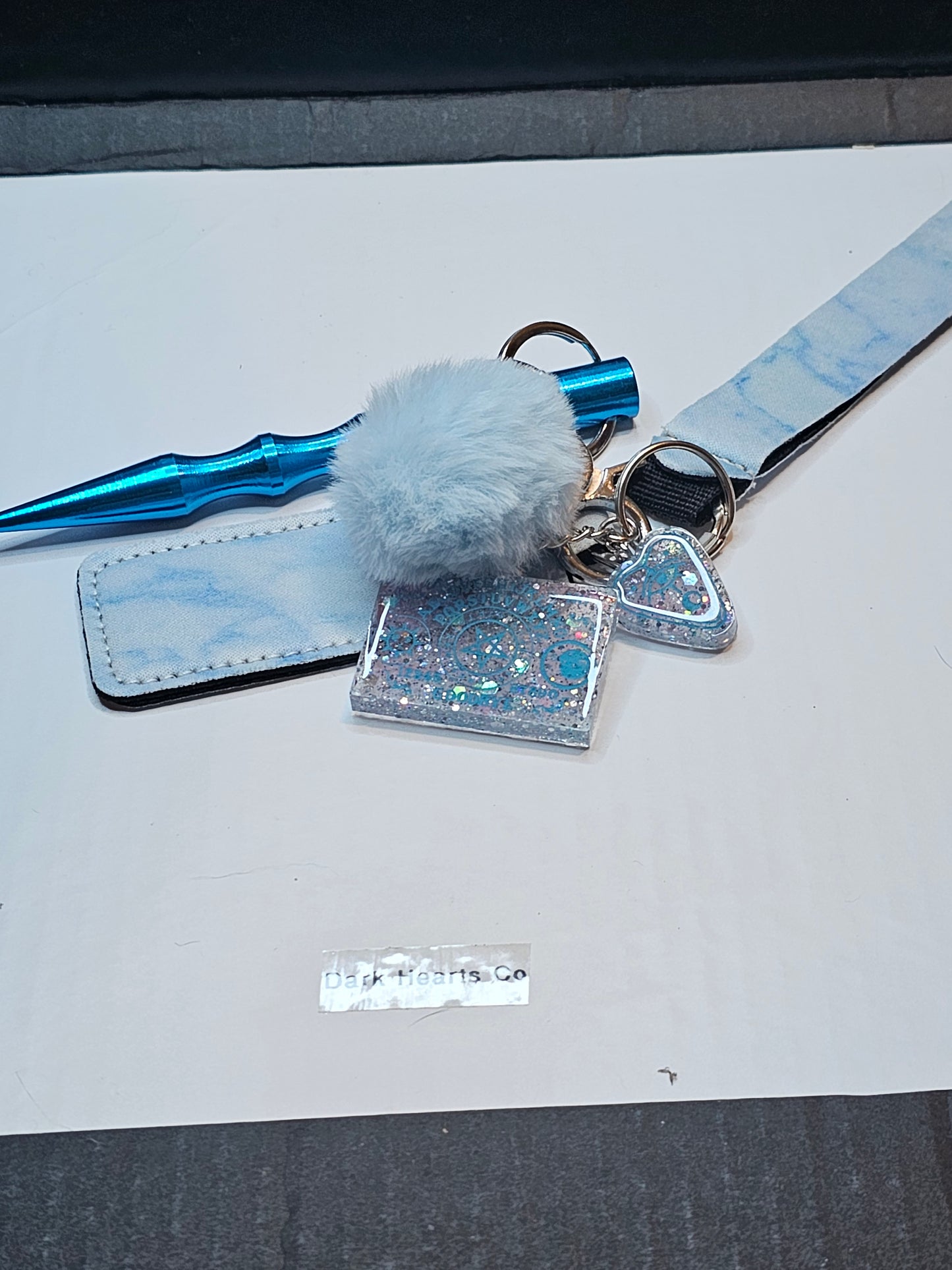 Baby Blue Oujia Keychain Set