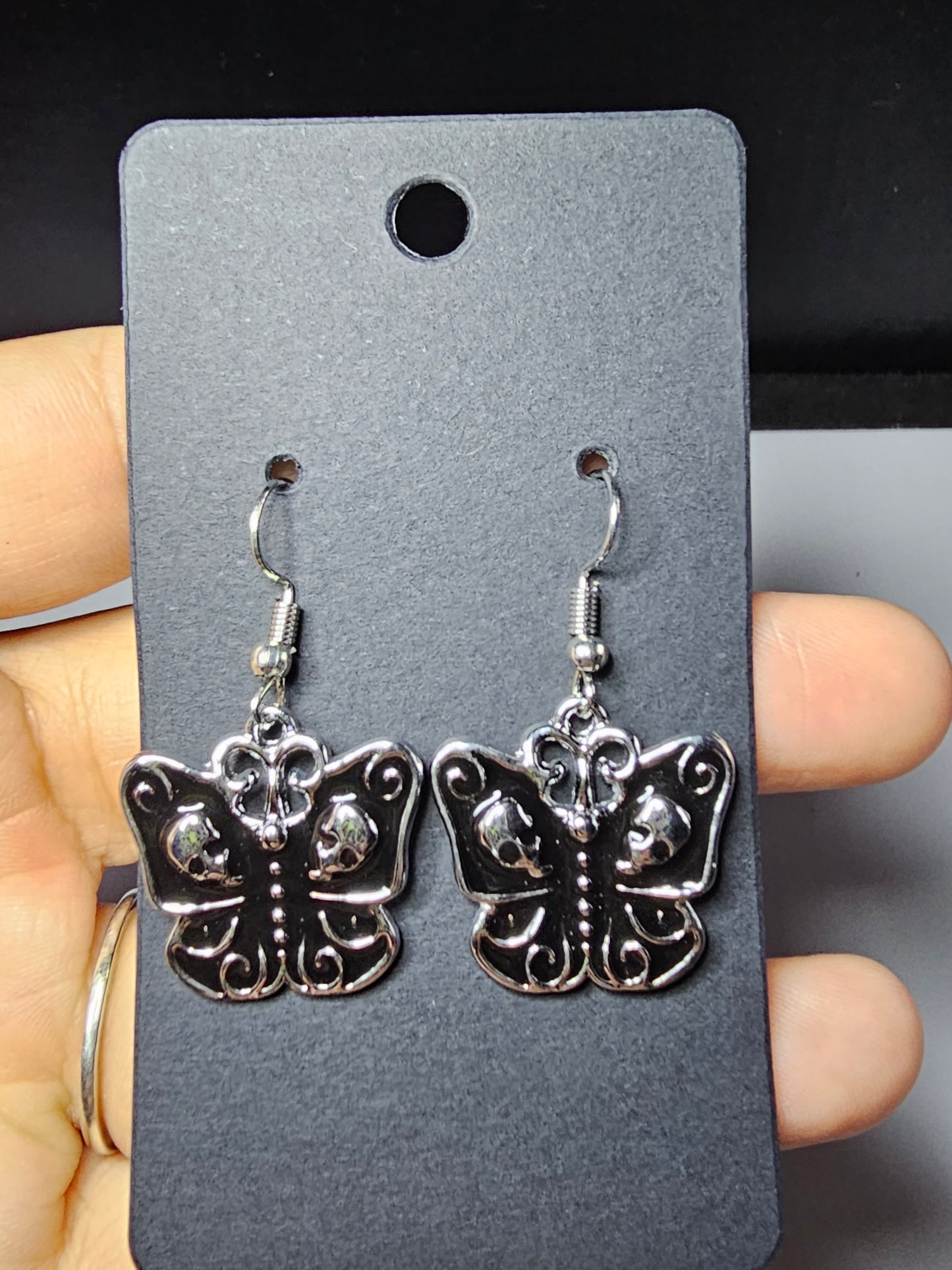 Skeleton Butterfly Earrings
