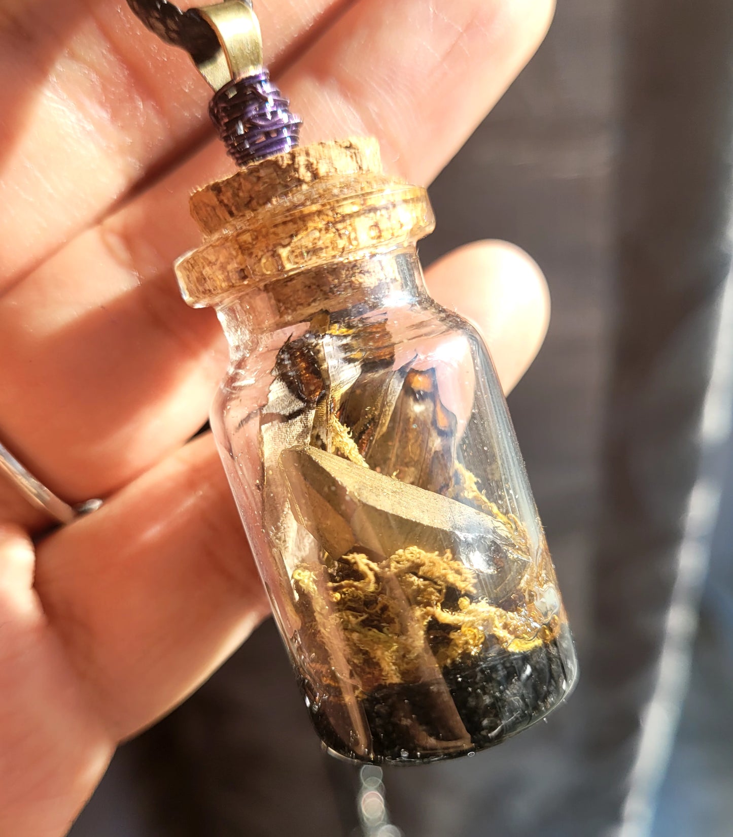 Real Butterfly Wing Glass Vial Pendant