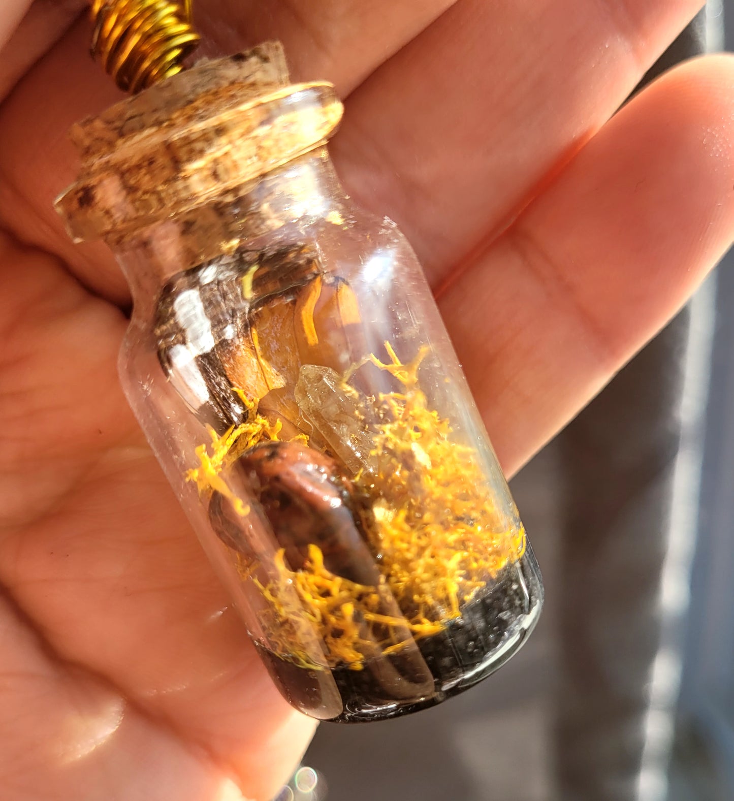 Real Butterfly Glass Vial Pendant