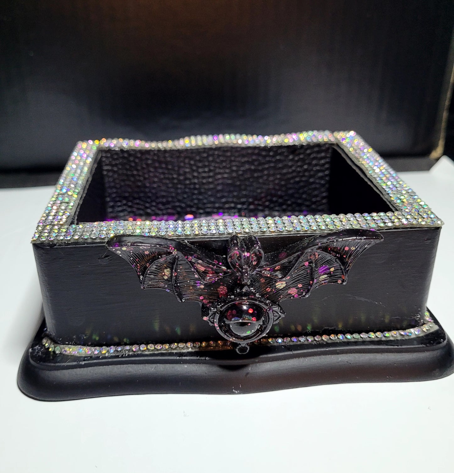 Bat Wooden Trinket Tray/Box