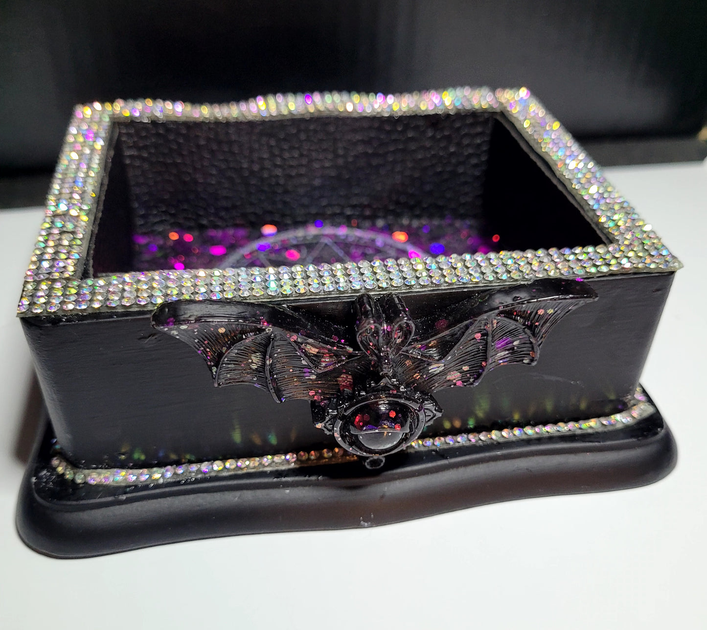 Bat Wooden Trinket Tray/Box