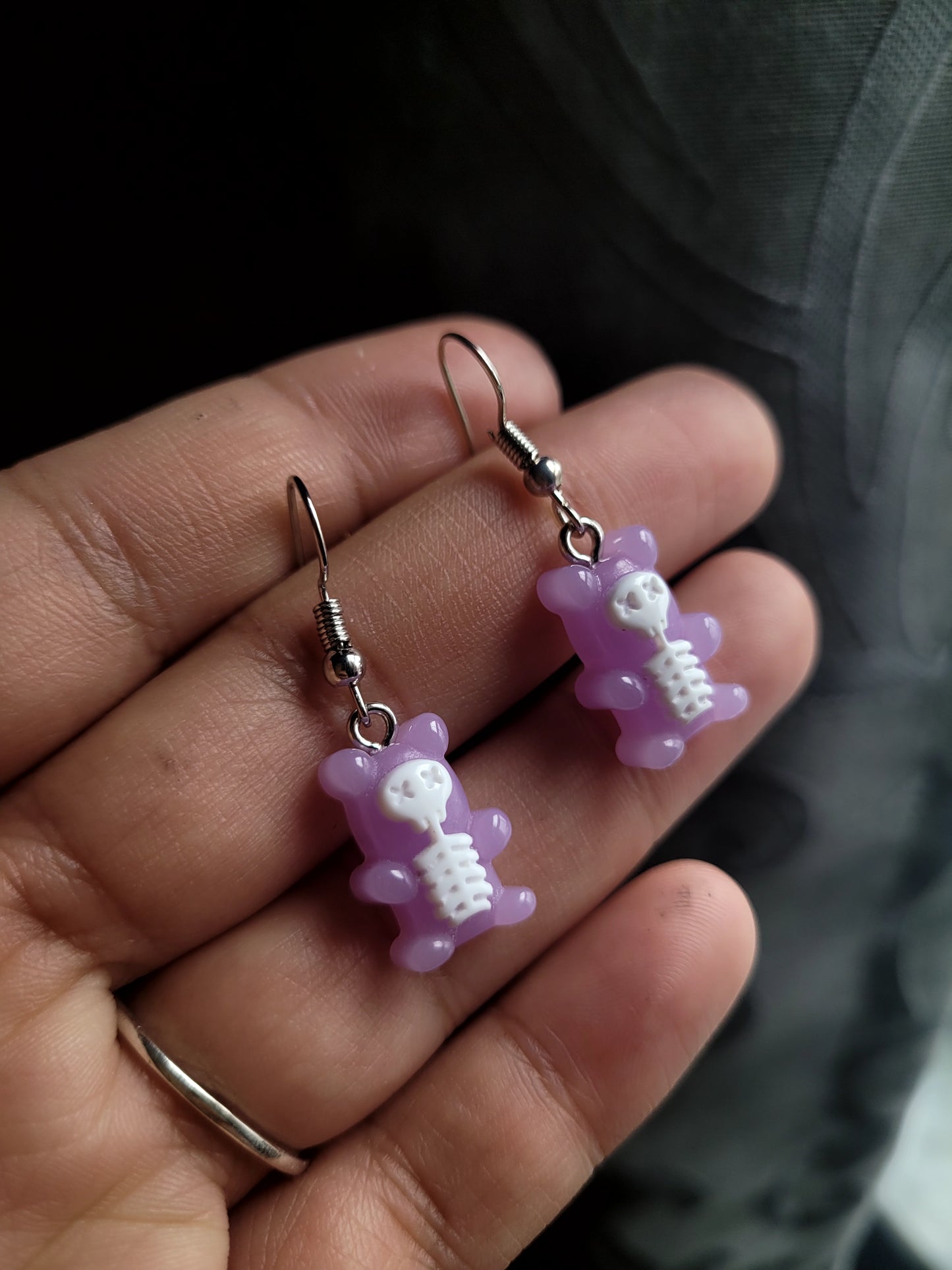 Skeleton Gummy Bear Earrings