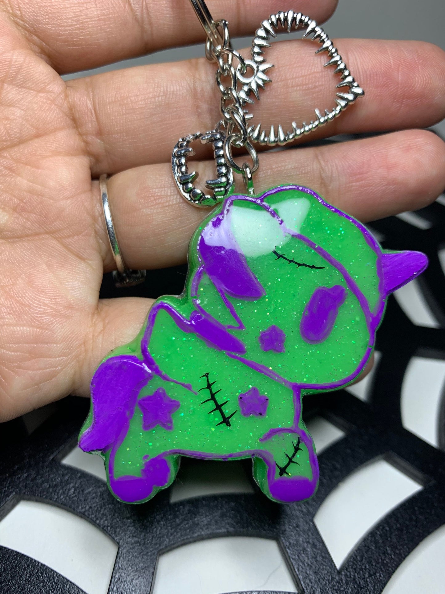 Halloween Unicorn keychain