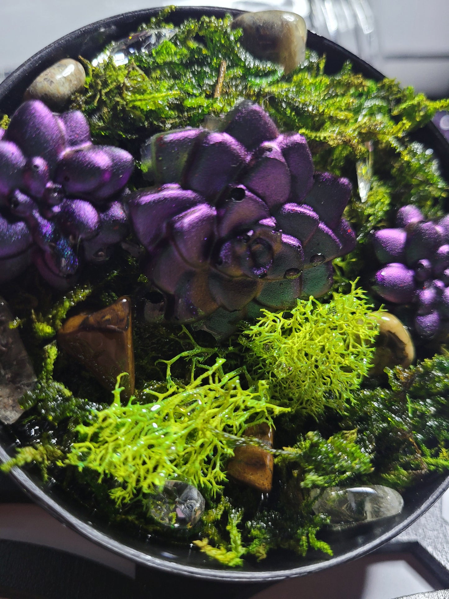Succulent Garden Inspired Glass Stash Jar