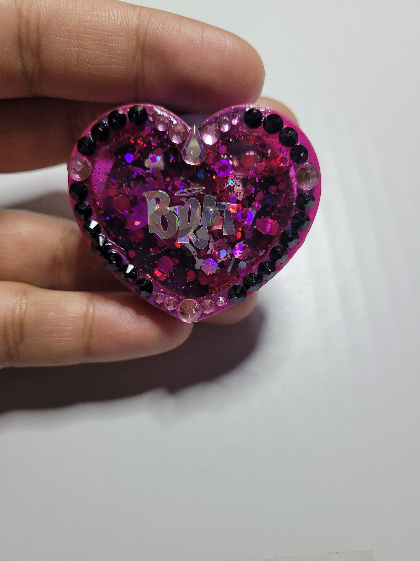 Heart Liquid Shaker Phone Stands