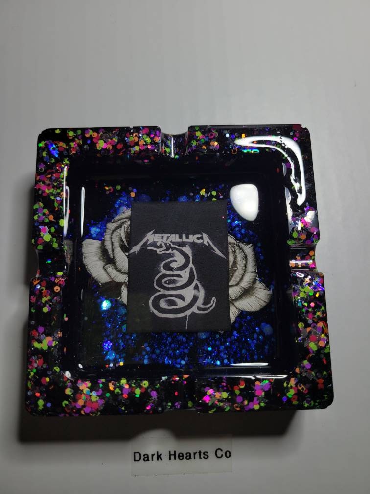 Rock on Neon Glitter Ashtray