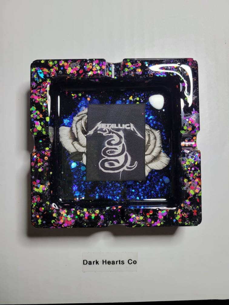 Rock on Neon Glitter Ashtray