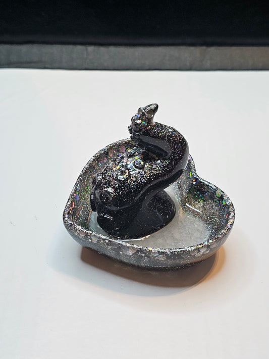 Blavk and Silver Tentacle Ring Dish