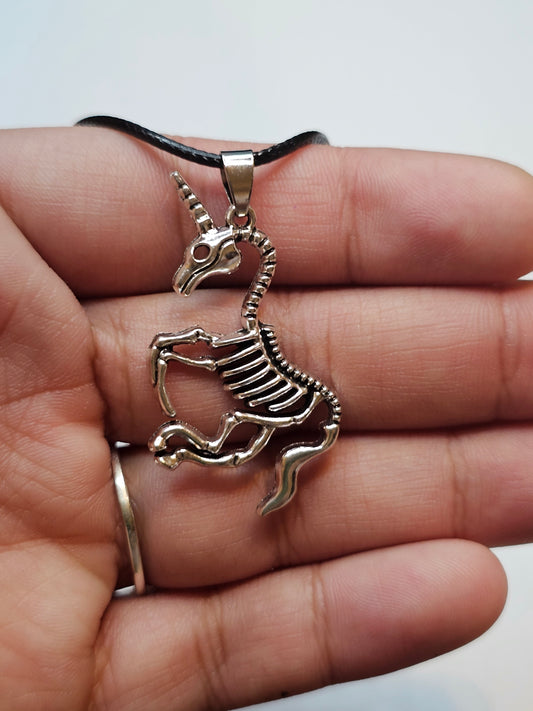 Skeleton Unicorn Neckkace