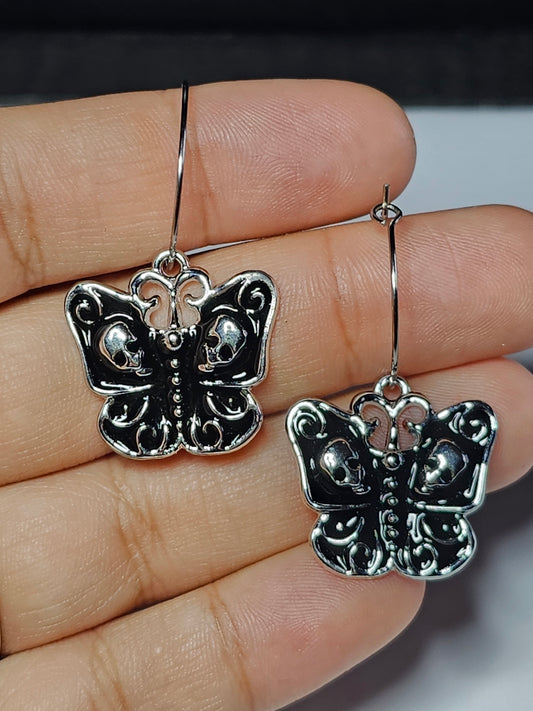 Skeleton Butterfly Earrings