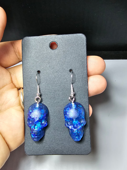 Blue Skull Earrings