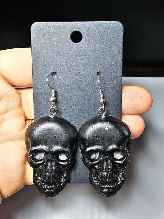 Black Skull Earrings