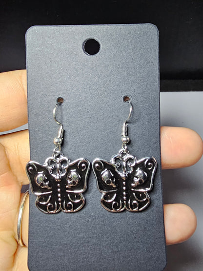 Skeleton Butterfly Earrings