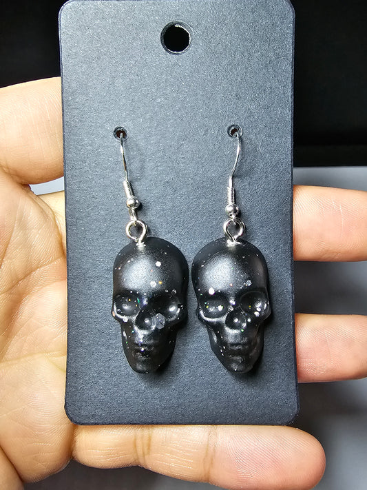 Black Skull Earrings