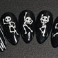 Scary Skeletons: Press on Nails