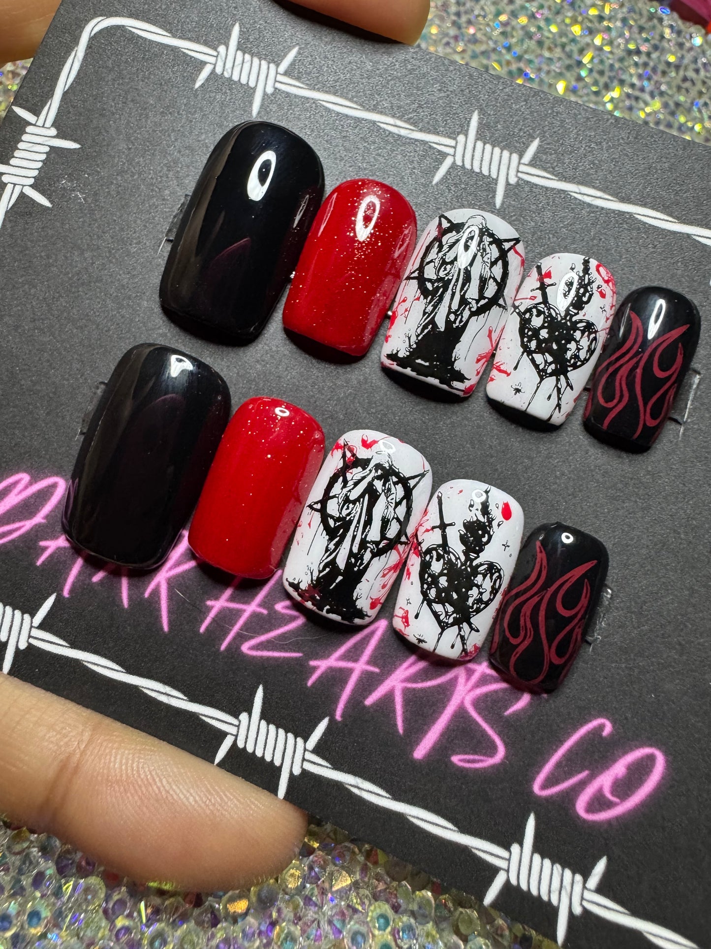 Paint the town red: Press on Nails