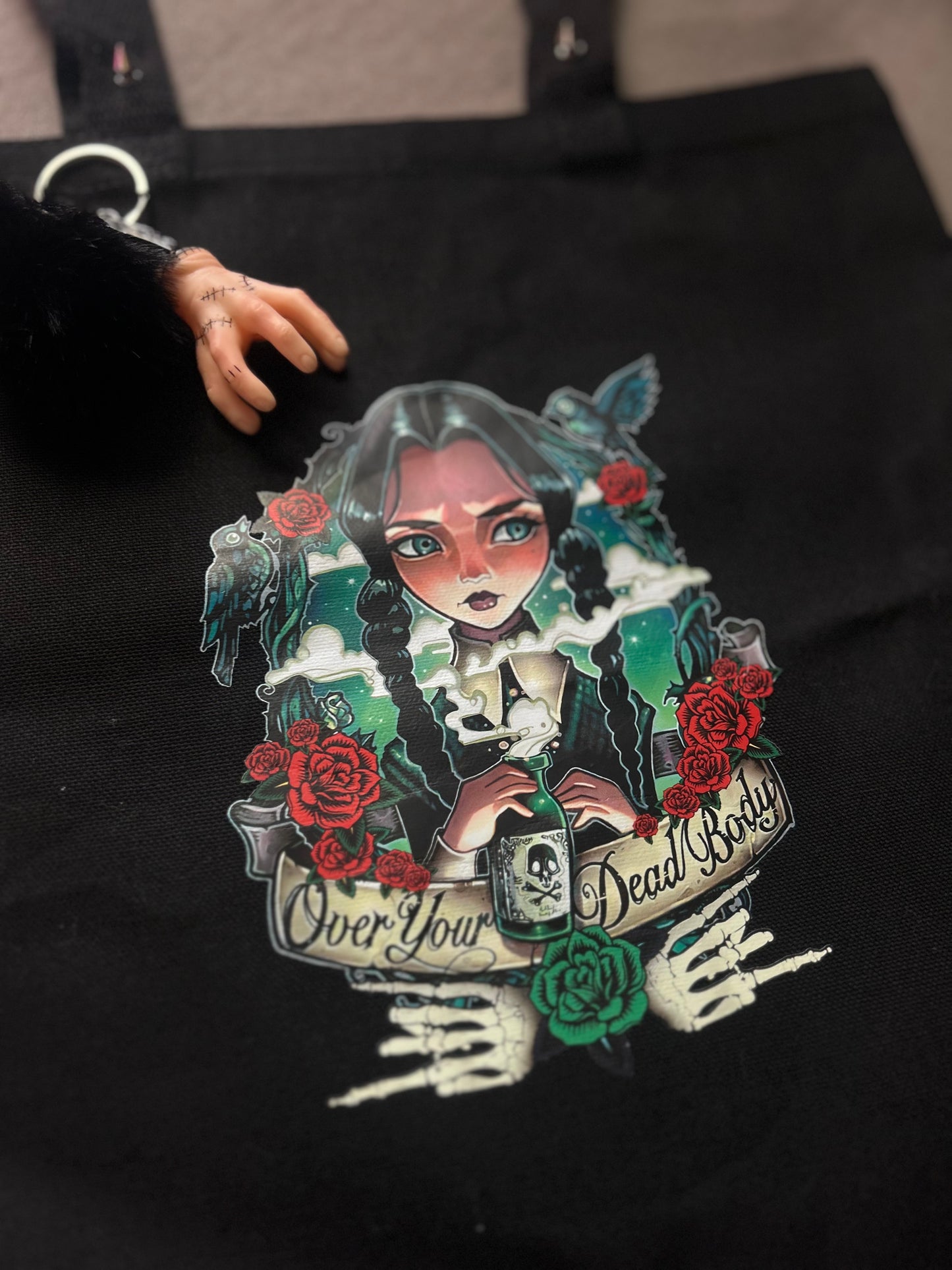 Wednesday Tote bag w/ keychain