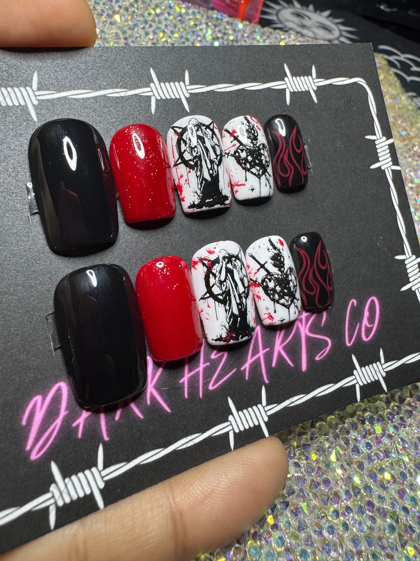 Paint the town red: Press on Nails