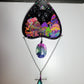 Trippy Mushroom Planchette Wall Hanger w/ Dragon Vein Agate Stone