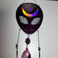 Alien wall hanger w/ striped agate stone