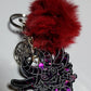 Mini Baphomet Keychain with puff ball