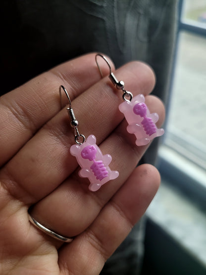 Skeleton Gummy Bear Earrings