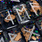 24 Piece Black Holo Glitter and Copper Flakes Runes Set