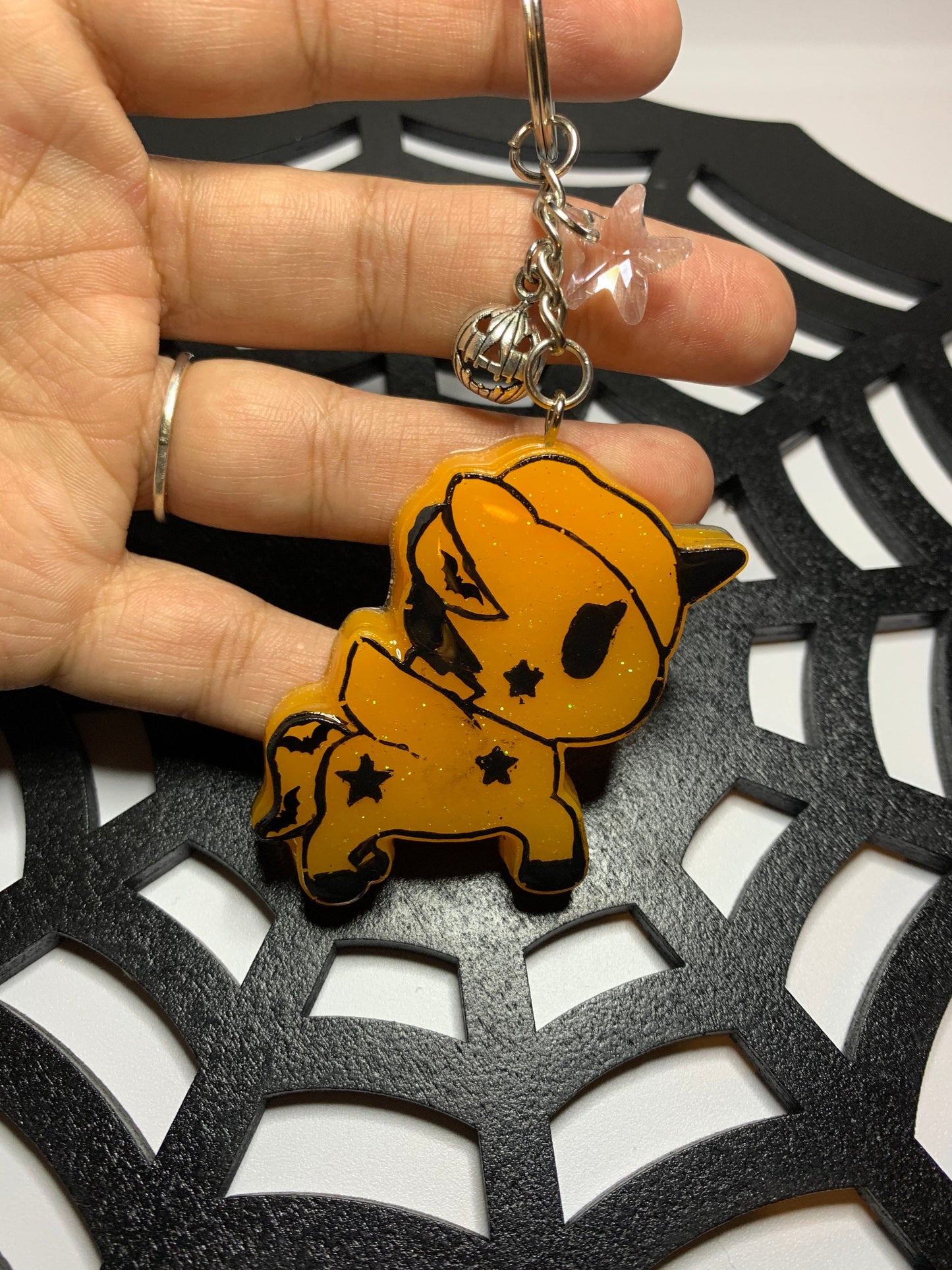 Halloween Unicorn keychain