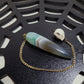 Faceted Gray Green Druzy Geode Agate Pendulum