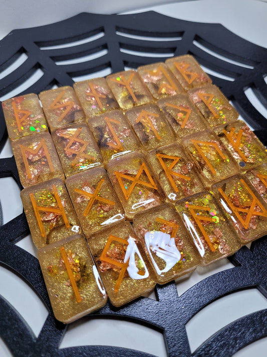 Golden Goddess 24 piece Runes Set