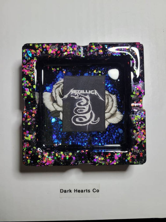 Rock on Neon Glitter Ashtray